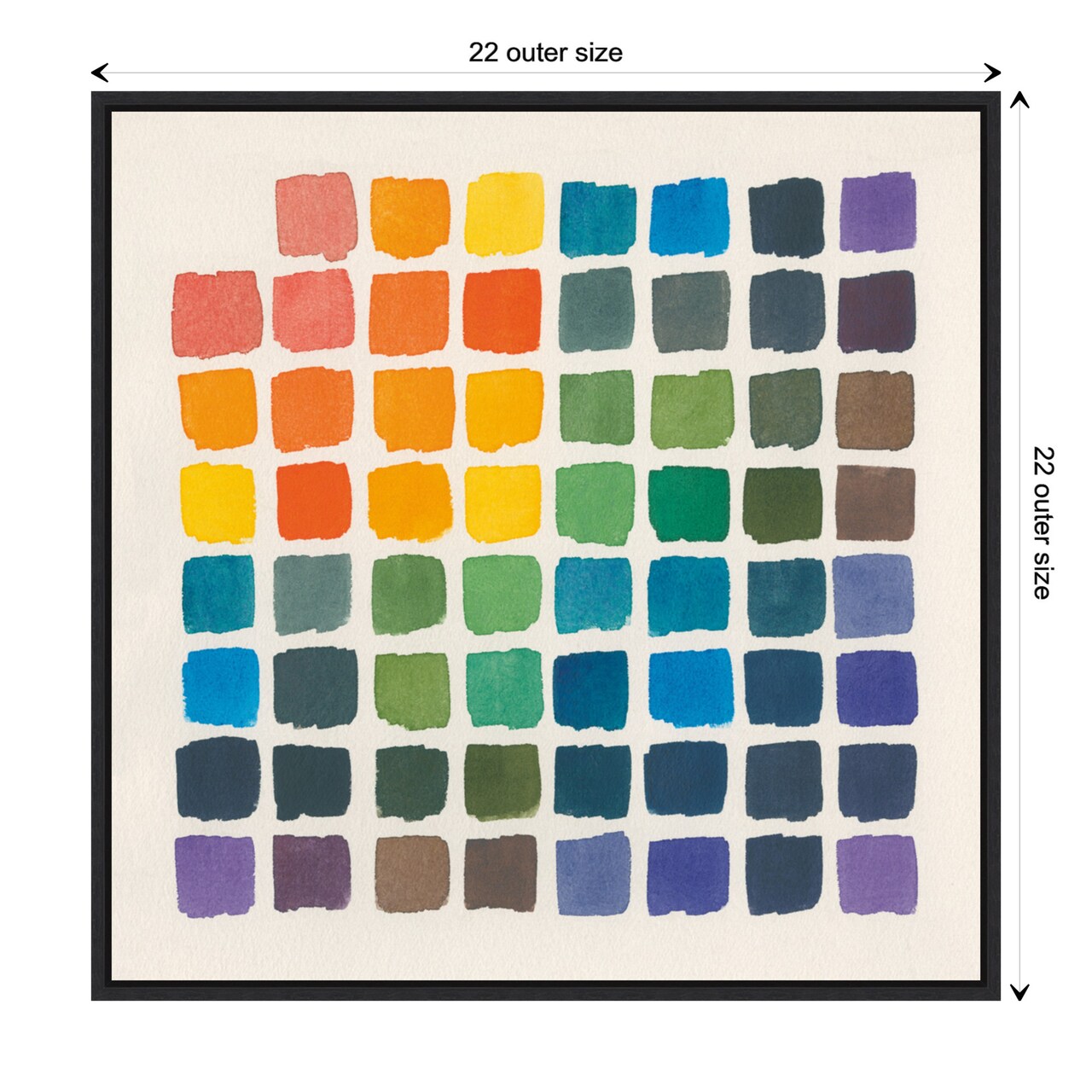 Color Chart by Wild Apple Portfolio Canvas Wall Art Print Framed